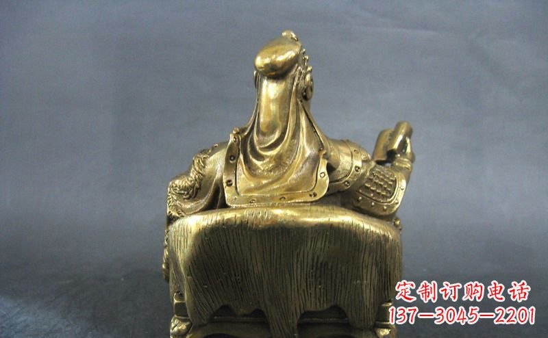 盐城关公读春秋武财神铜雕