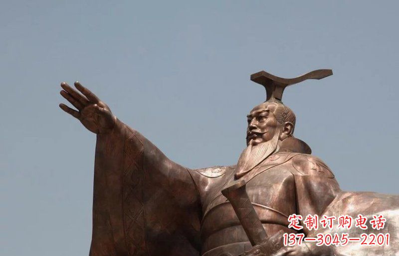 盐城汉武帝铜雕，象征古代权力的神圣艺术