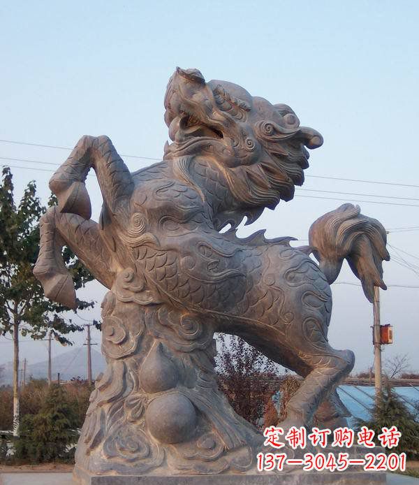 盐城精美独特的麒麟神兽石雕