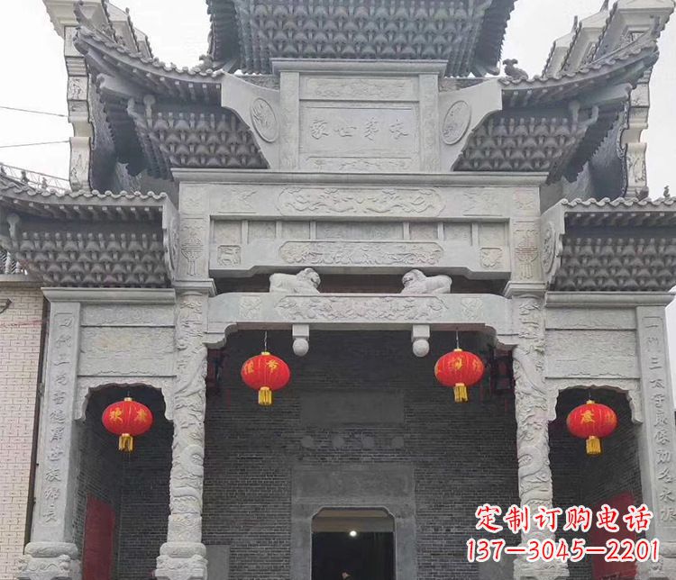 盐城中领雕塑：专业定制牌坊石雕