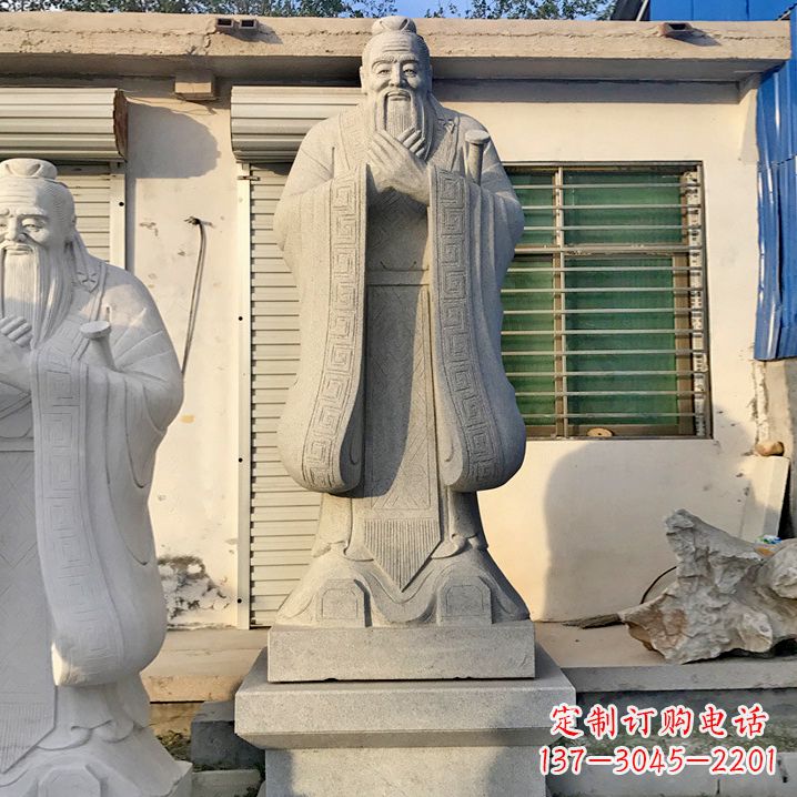 盐城用砂岩浮雕铸造大师级精美孔子雕塑