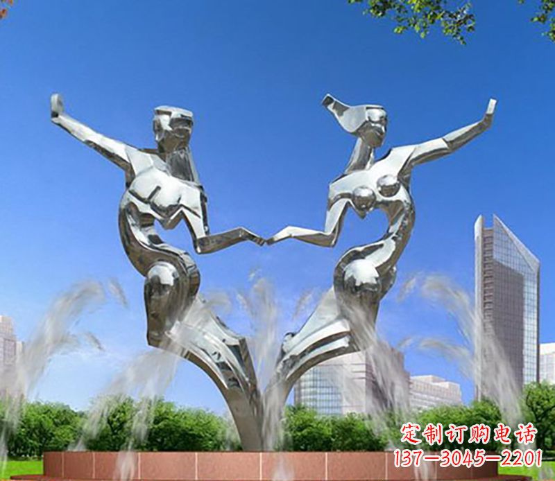 盐城情侣跳舞不锈钢抽象人物