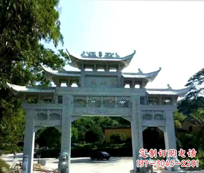 盐城艺术般的精美大理石牌坊雕塑,为您的家增添高雅气质