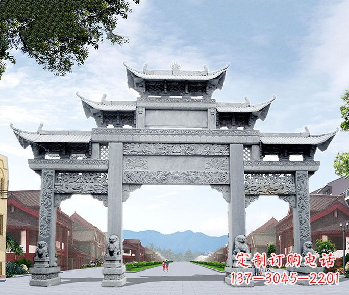 盐城高品质牌坊石雕,为您量身定制