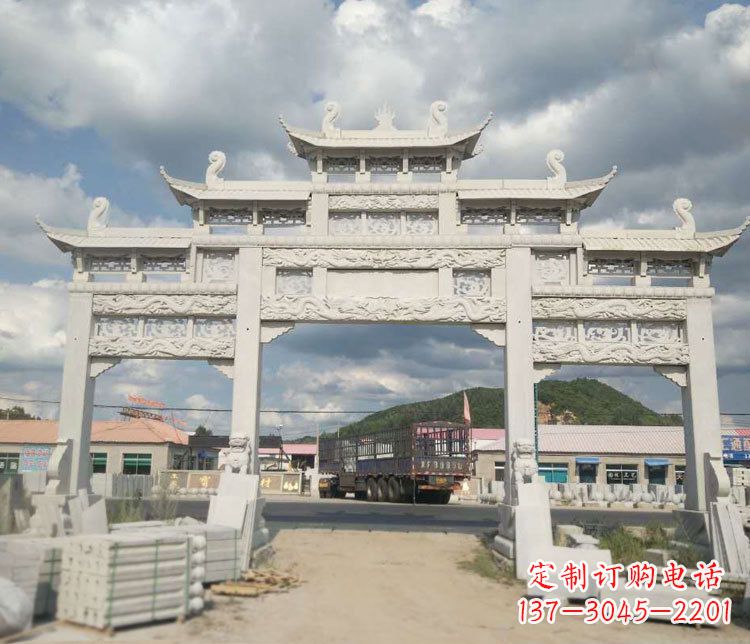 盐城精美大理石牌坊石雕——给您的家园增添优雅气质