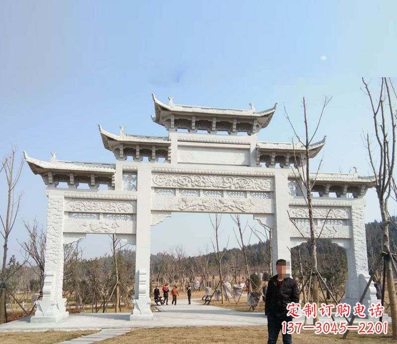 盐城中领雕塑-牌坊石雕精美无比