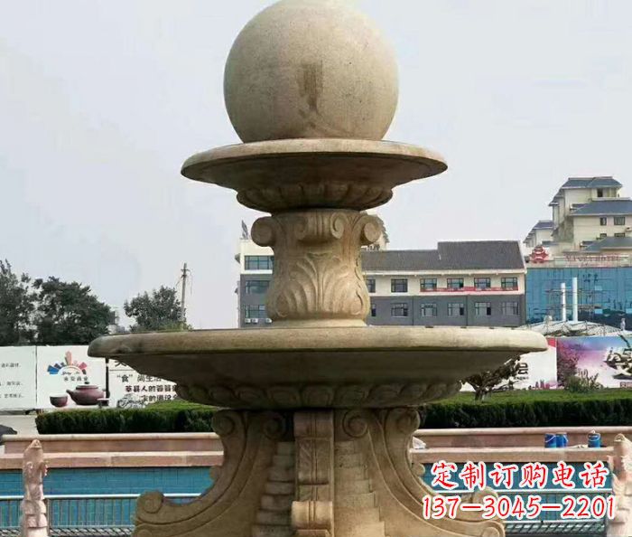 盐城引领时尚的砂岩大型喷泉雕塑