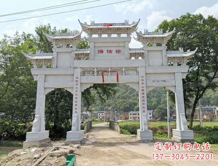 盐城古典大气的门楼石雕雕塑