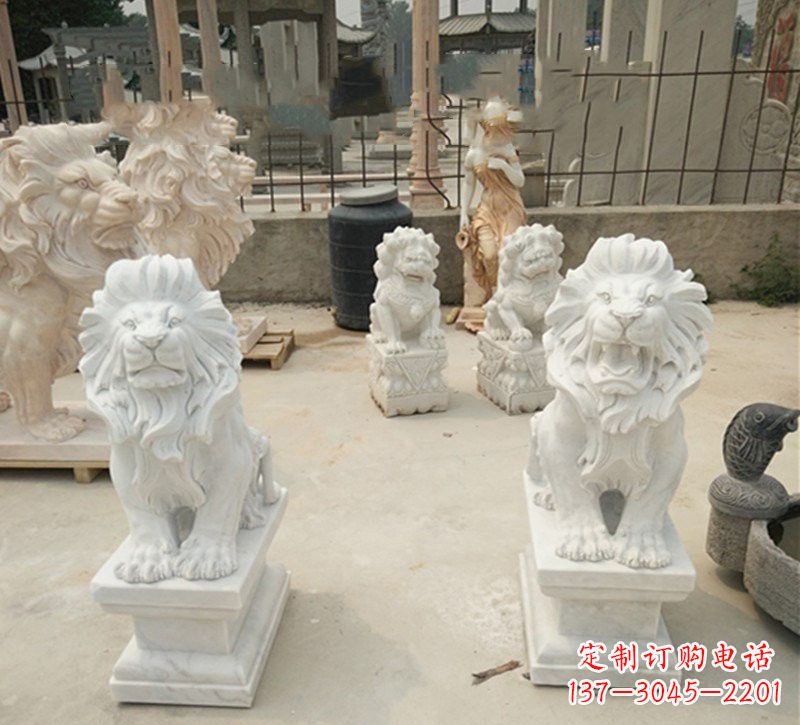 盐城传承欧式历史的狮子雕塑