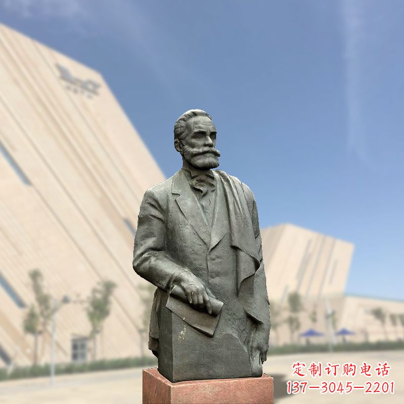 盐城世界名人“黄色炸药”的发明者诺贝尔半身像雕塑