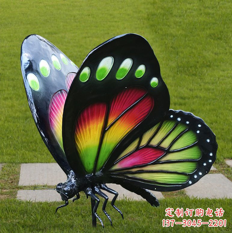 盐城树脂仿真蝴蝶草坪动物昆虫雕塑