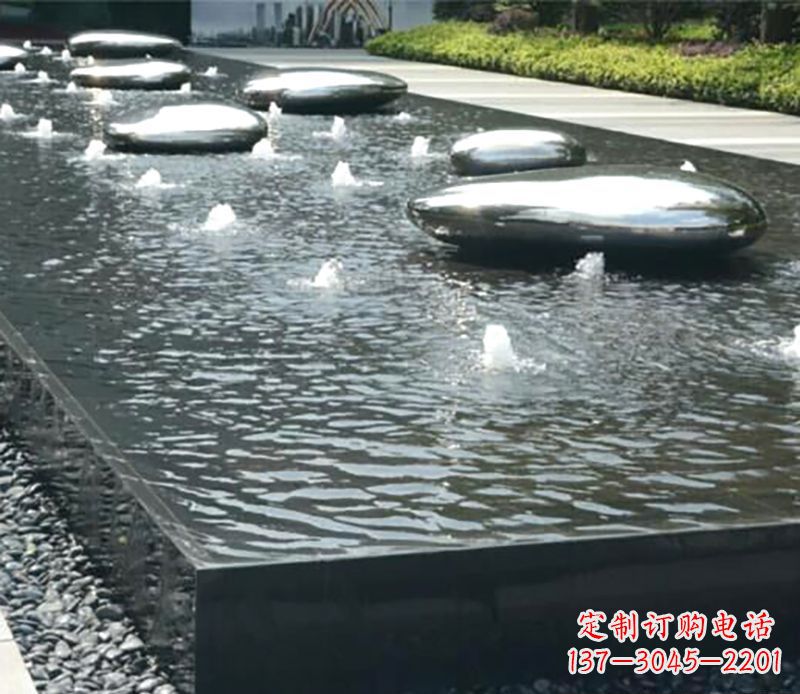 盐城水滴水池不锈钢雕塑