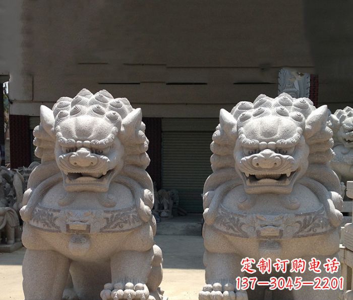 盐城寺庙景观仿古镇宅石狮子