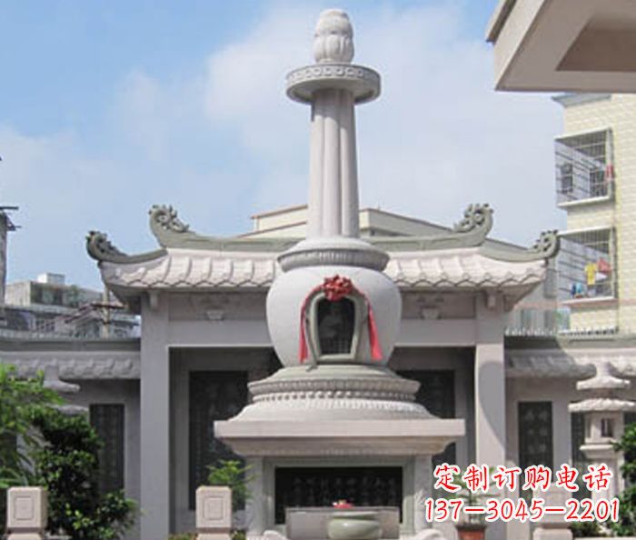 盐城寺庙景观舍利塔石雕 (4)