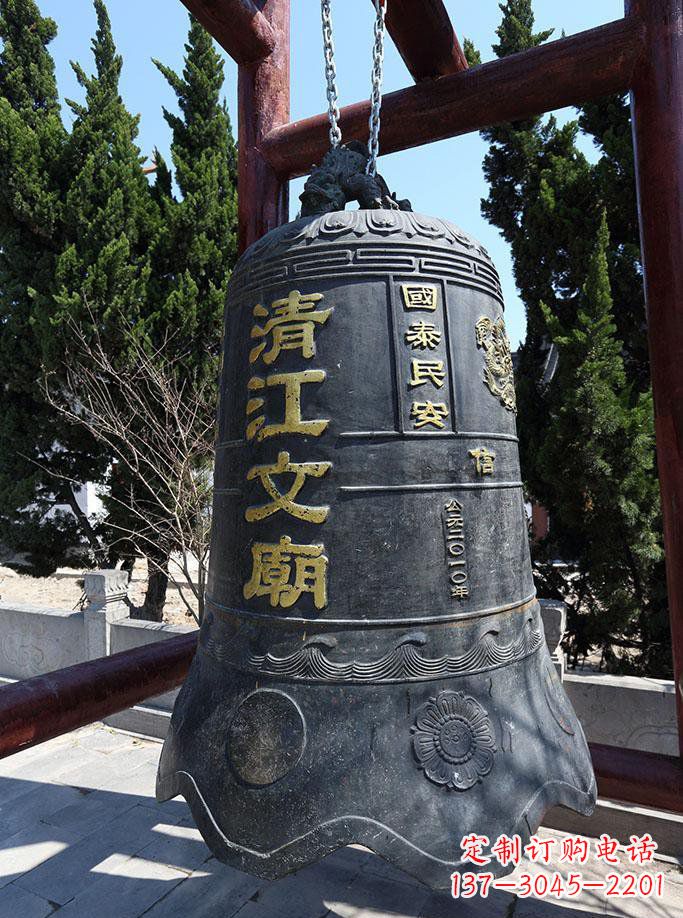 盐城寺庙铜钟雕塑 (5)