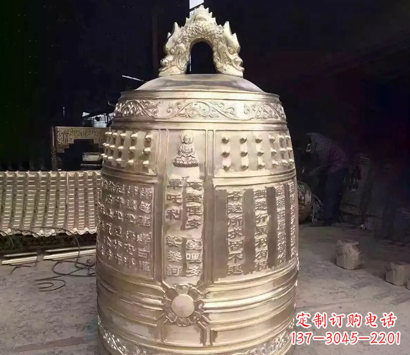 盐城寺庙铜钟雕塑 (3)