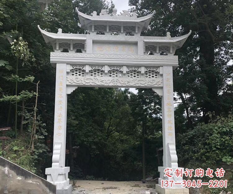 盐城寺院牌坊石雕