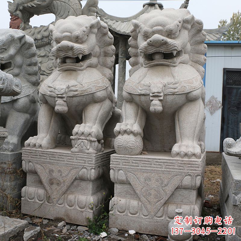 盐城天安门狮子石雕塑
