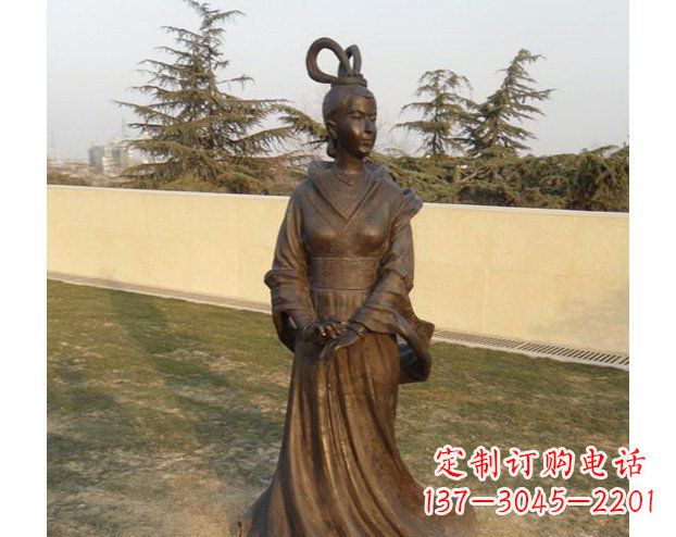 盐城铜雕古代美女人物雕塑