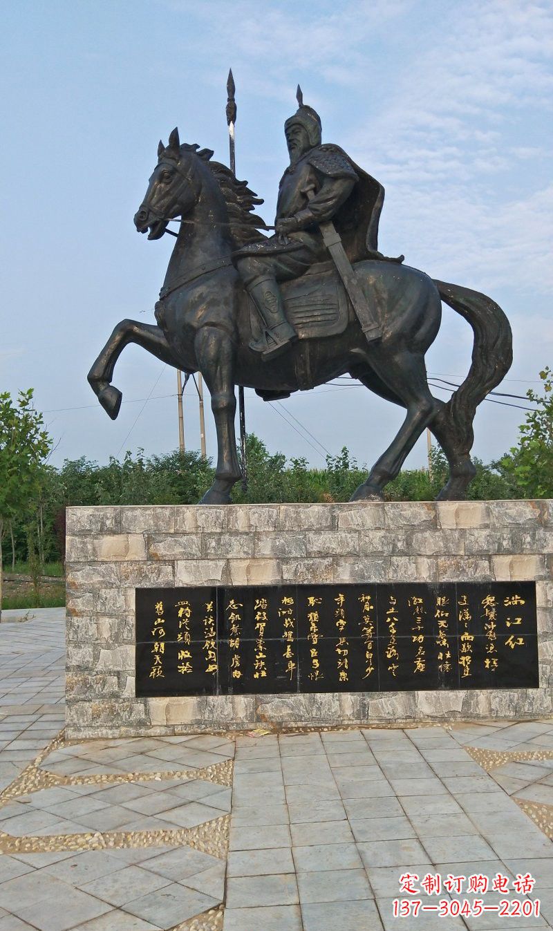 盐城铜雕古代名人岳飞