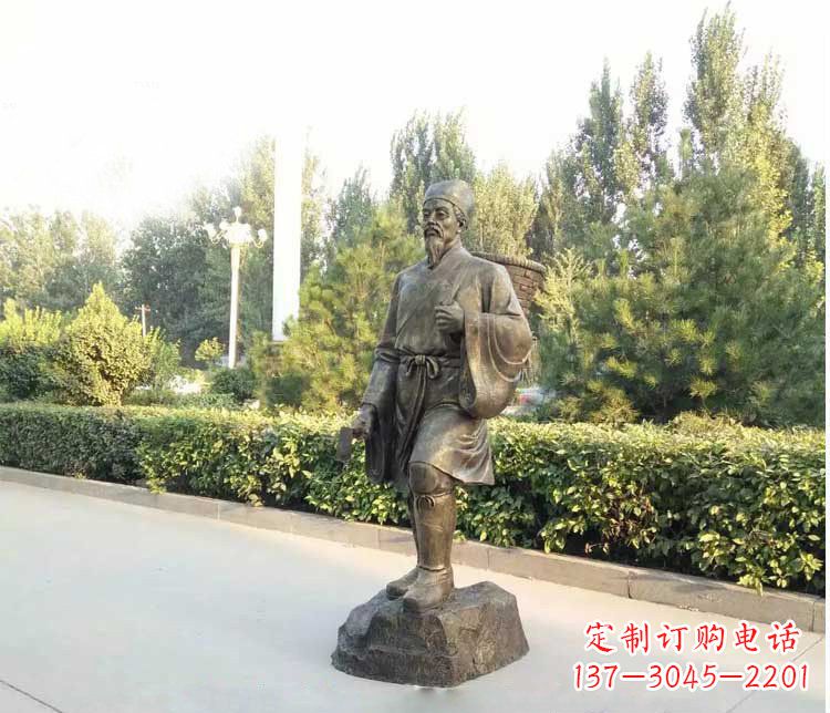 盐城铜雕古代名医李时珍雕塑