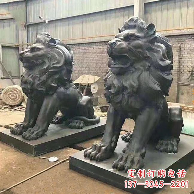 盐城铜雕汇丰狮子