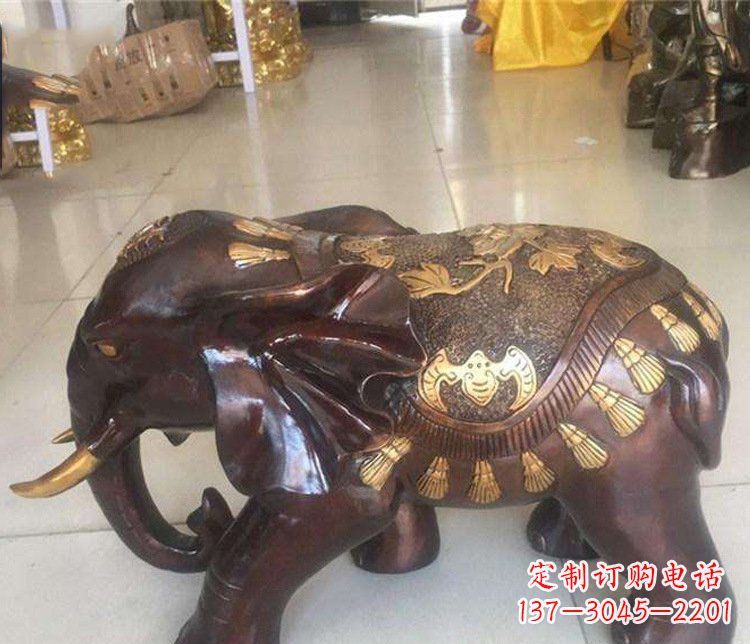 盐城铜雕室内装饰小象雕塑摆件