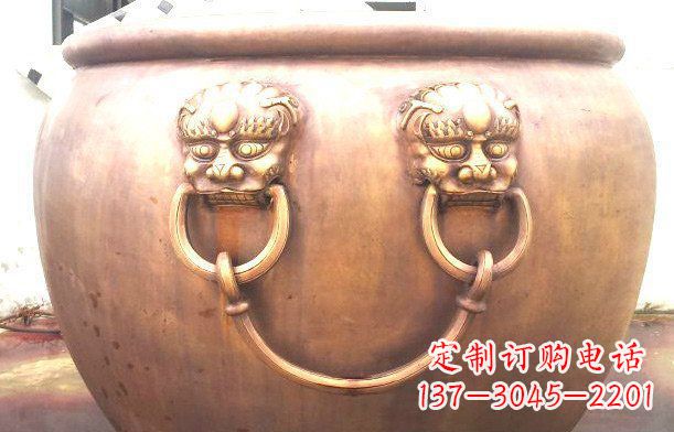 盐城铜雕水缸寺庙景观雕塑_1