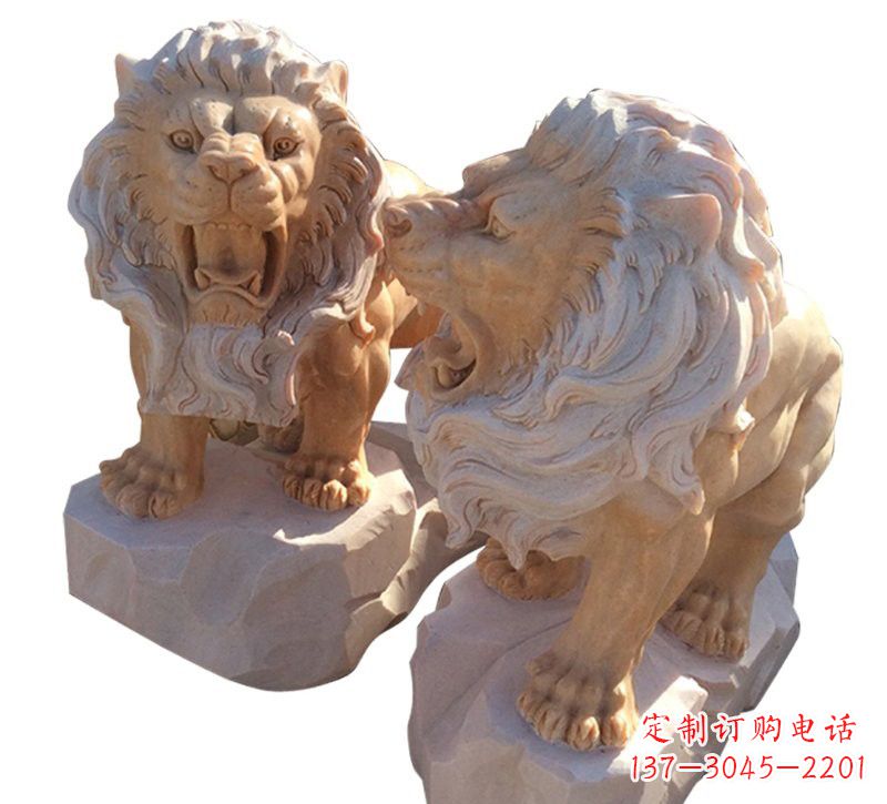盐城晚霞红欧式西洋狮子雕塑