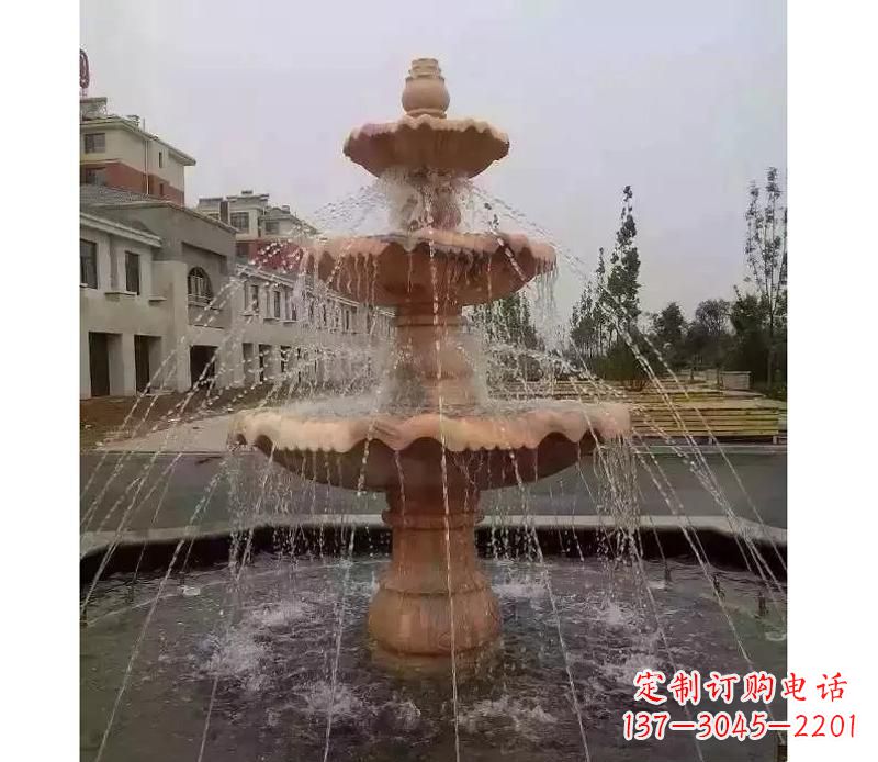 盐城晚霞红喷泉雕塑