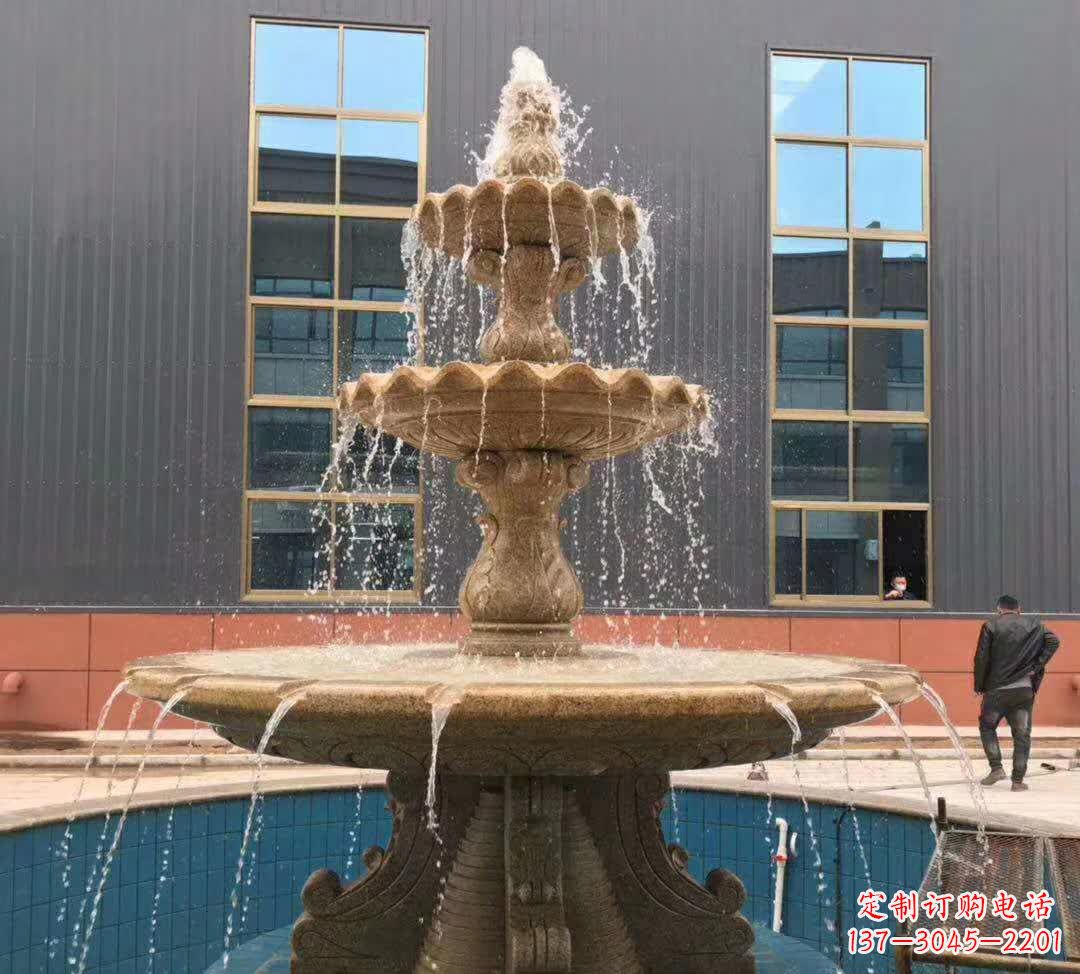 盐城晚霞红三层音乐喷泉