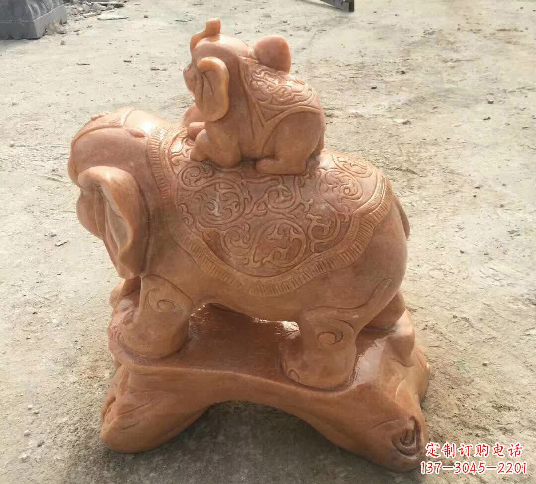 盐城晚霞红小象招财动物