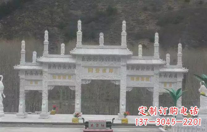 盐城五门牌坊石雕 (2)