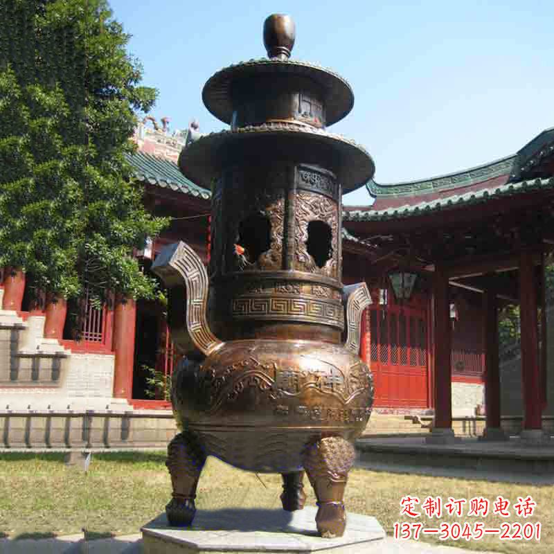 盐城现代铜制香炉铜雕香炉