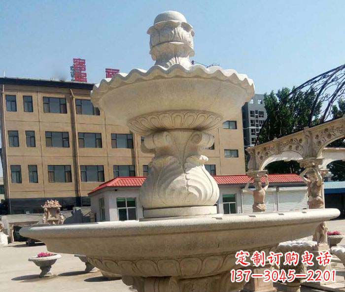 盐城小区景观砂岩大型喷泉石雕