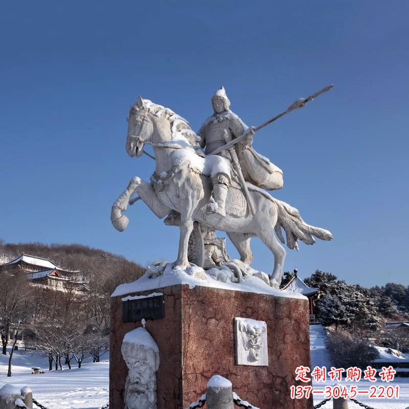 盐城薛仁贵骑马雕像-中国历史名人唐朝名将景区景观雕塑