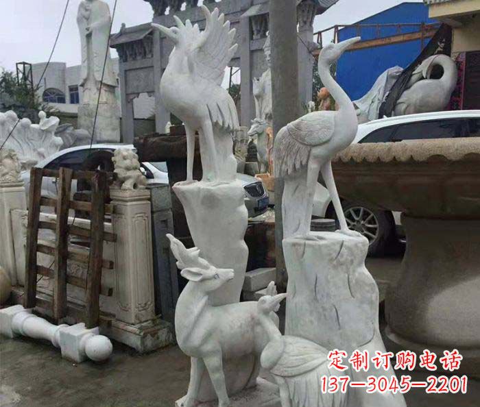 盐城园林景观仙鹤石雕