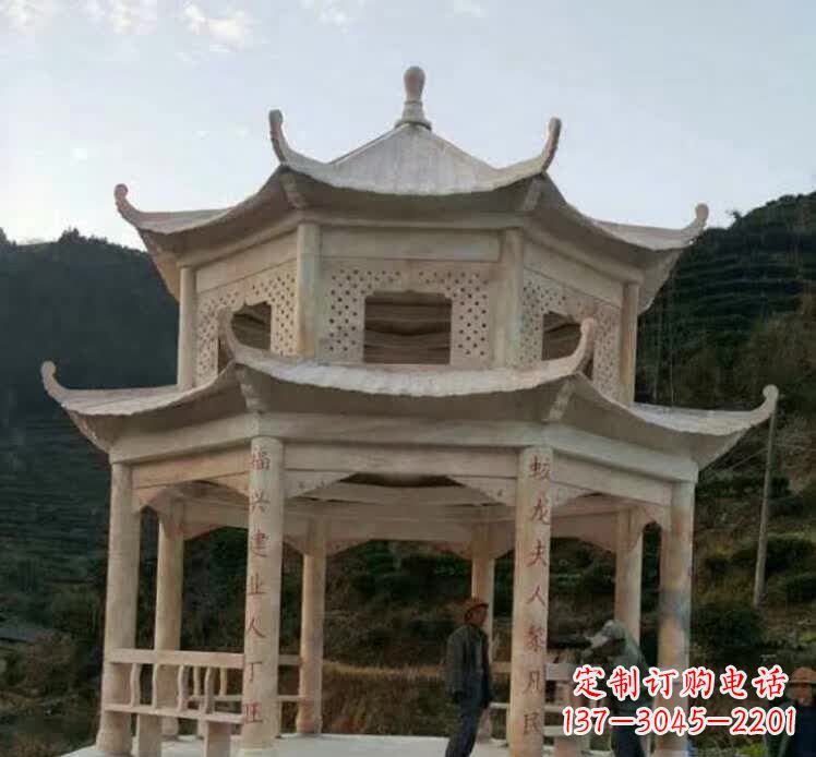 盐城园林石雕凉亭