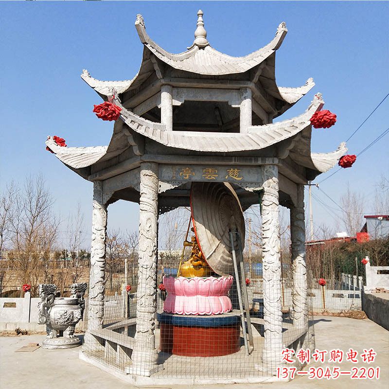 盐城园林亭子双层凉亭