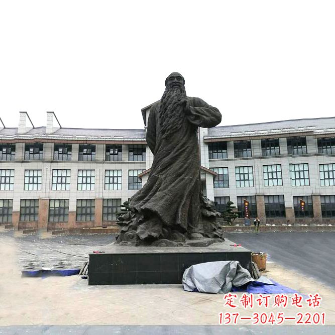 盐城张大千铜雕塑像-景区广场名人雕塑