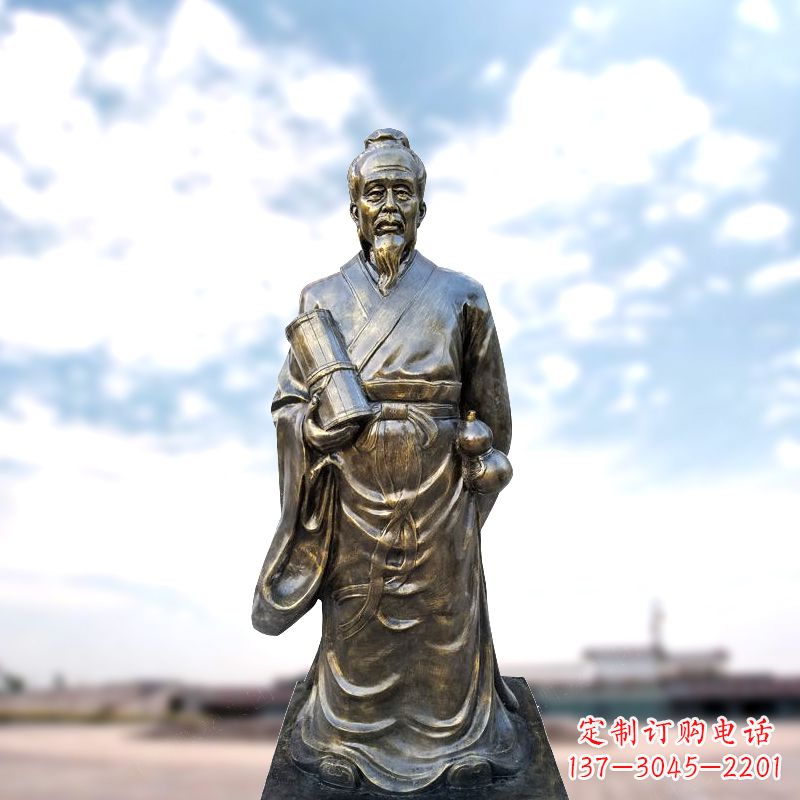 盐城张仲景仿铜雕像