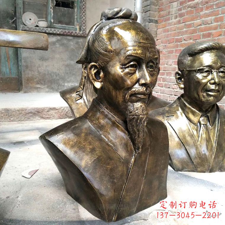 盐城中国古代著名数学家祖冲之铸铜胸像雕塑
