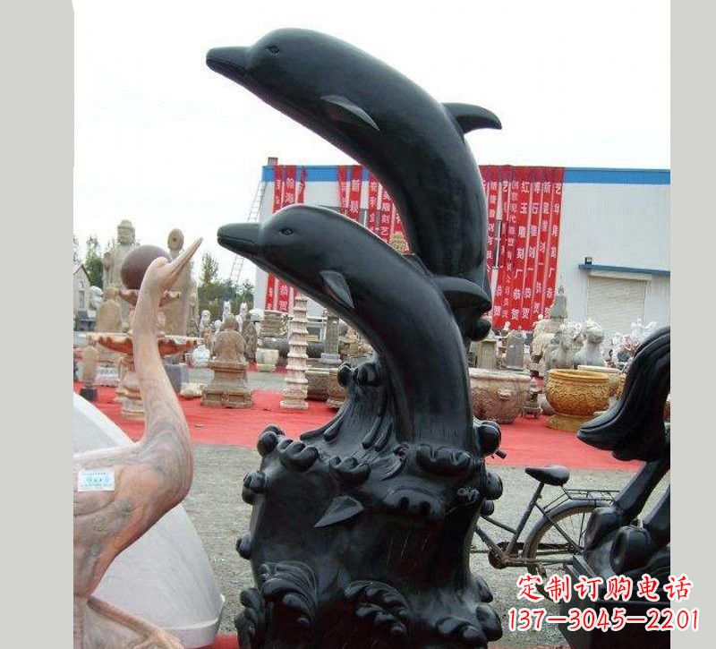 盐城中国黑海豚石雕