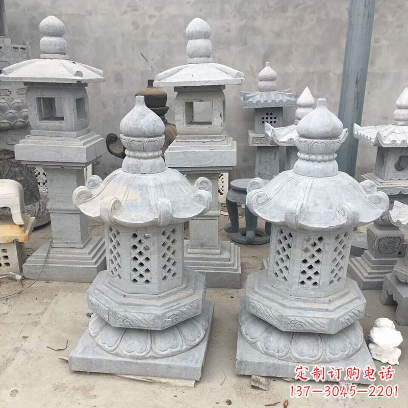 盐城中式低墩石雕灯笼