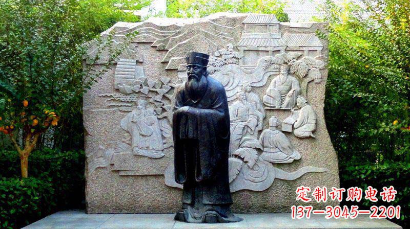 盐城朱熹古代名人铜雕_2