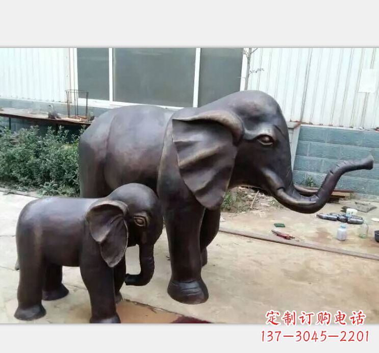 盐城铸铜公园大象雕塑