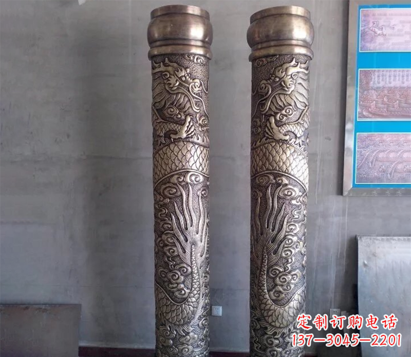盐城铜雕龙柱